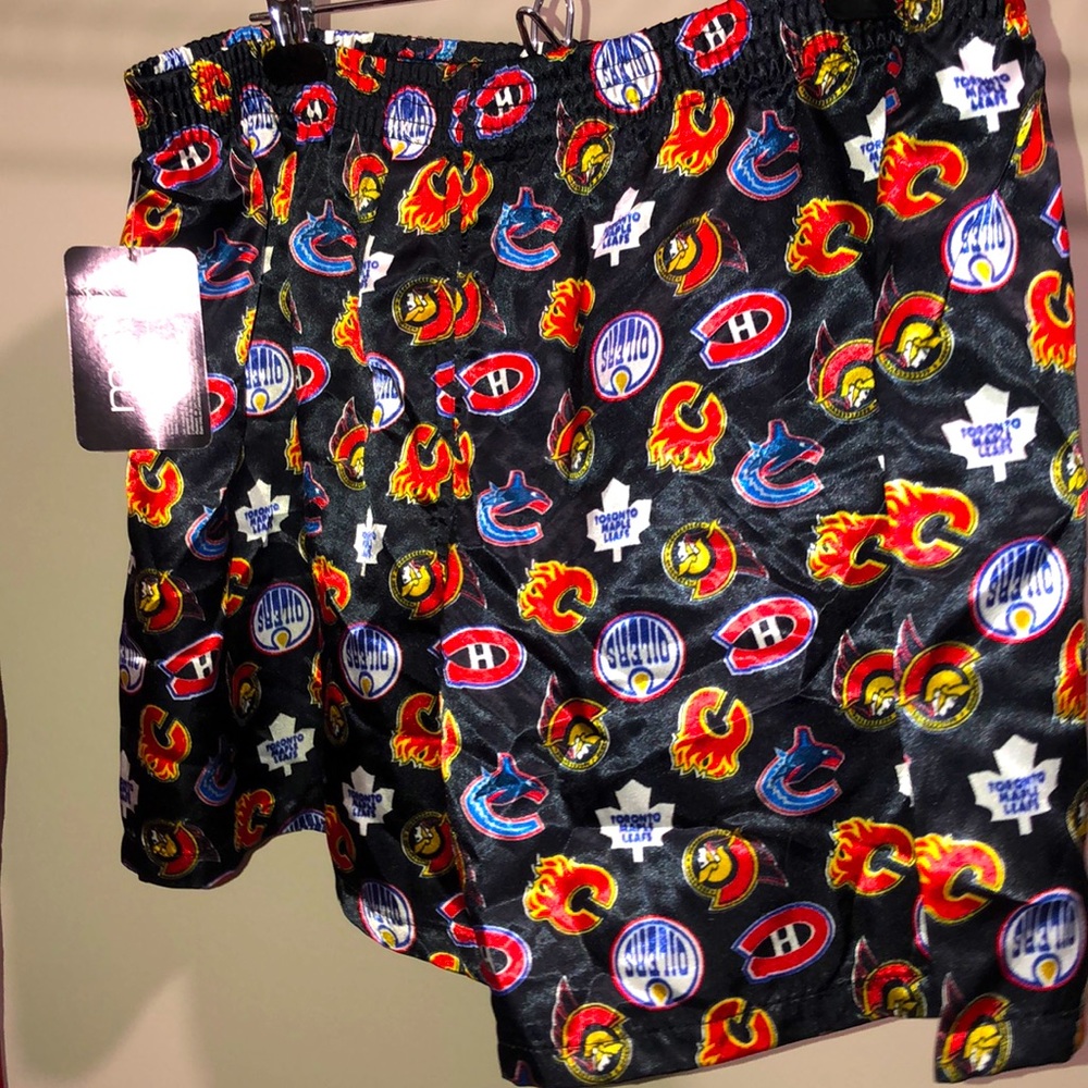 Vintage silk NHL shorts